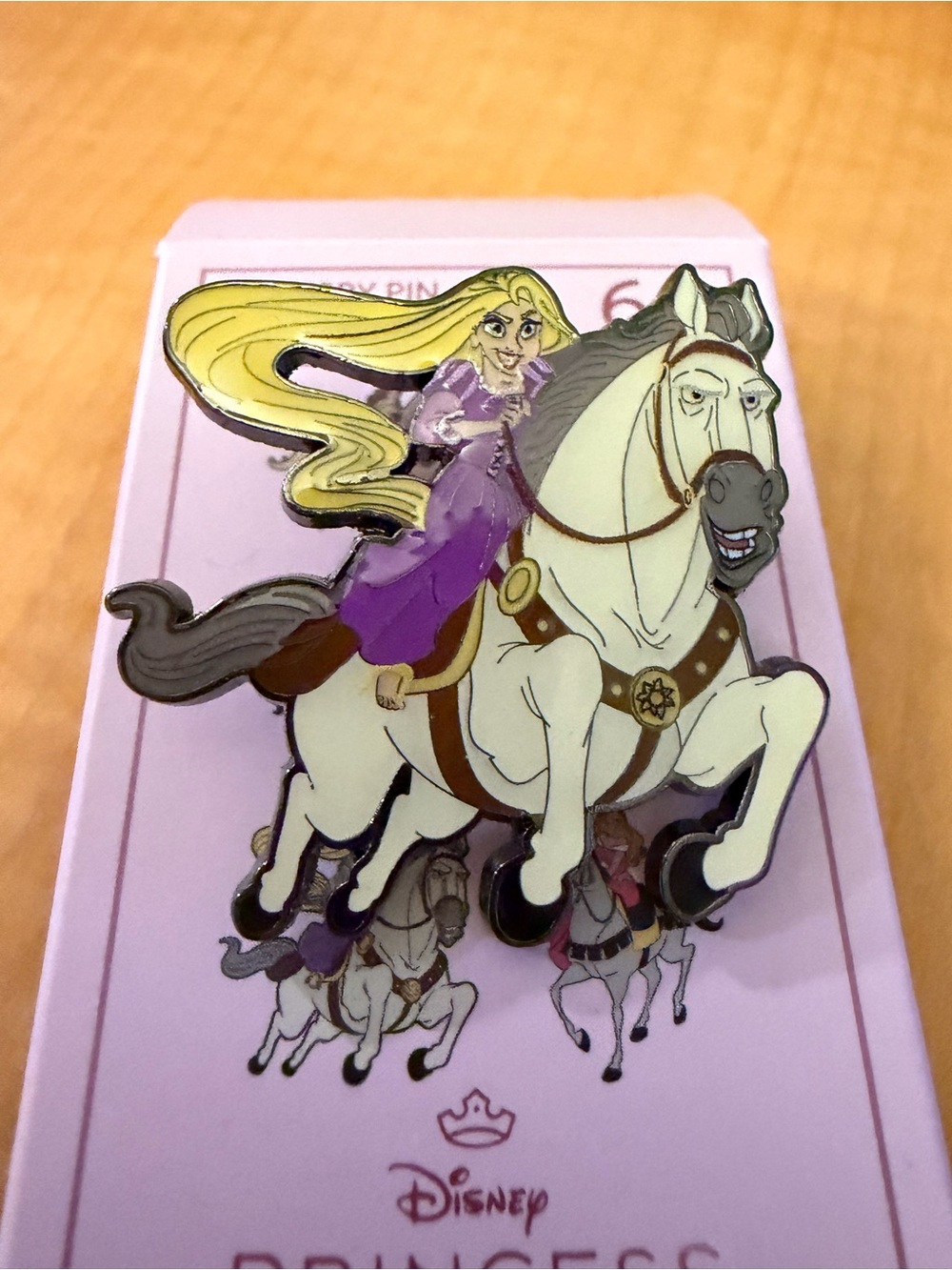Disney Princess Rapunzel with horse Enamel Pin - Purple & Blonde